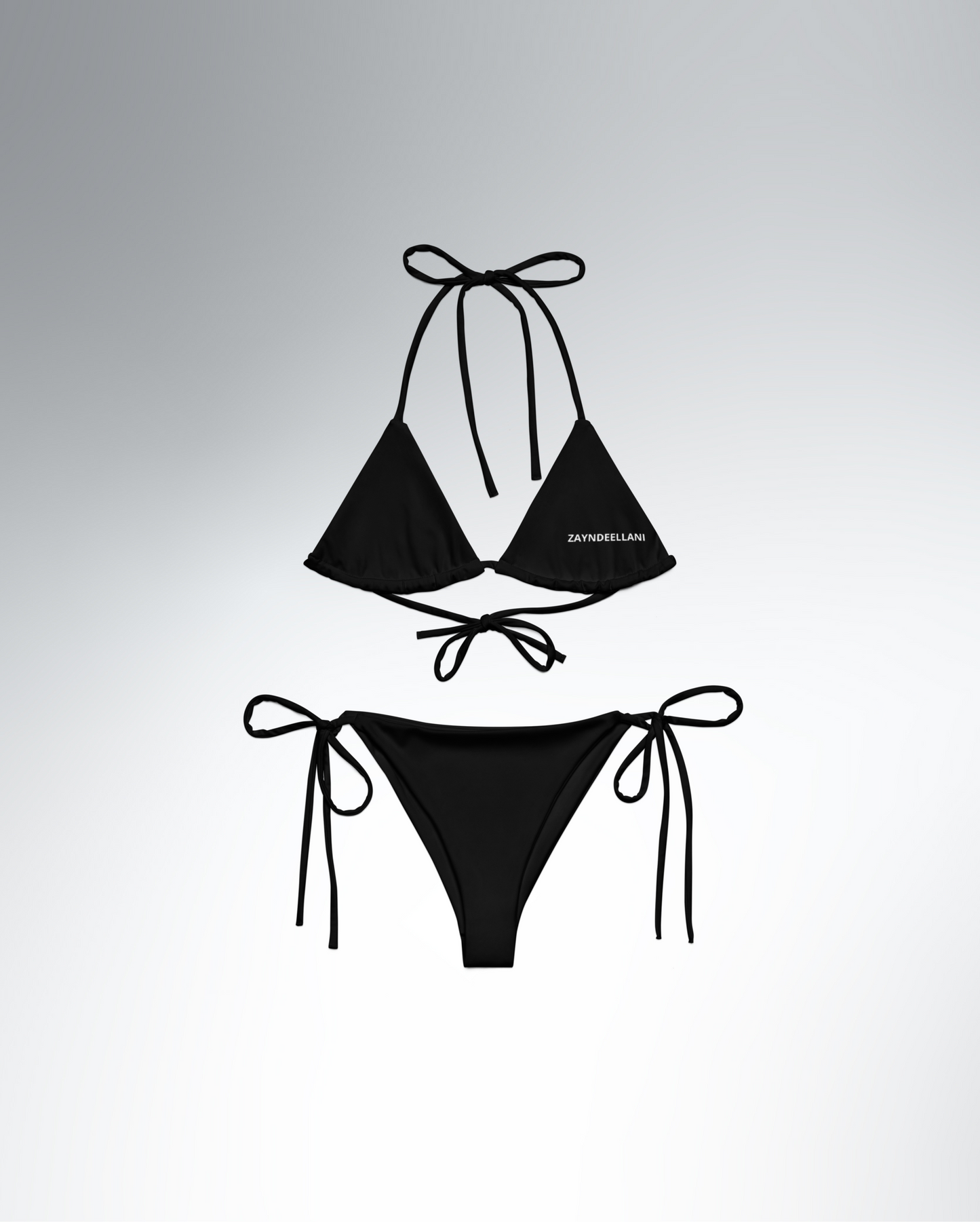 Zayndeellani Black Spell out Bikini