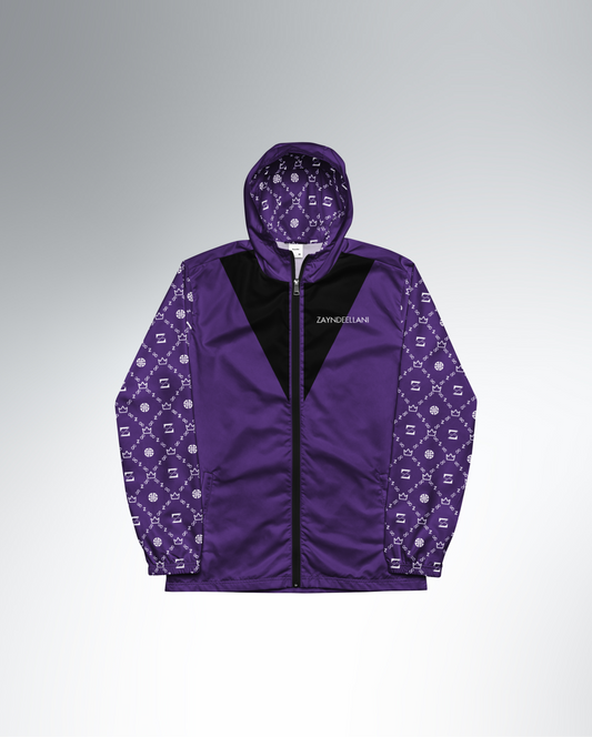 Zayndeellani Monogram Sleeved Windbreaker - Purple