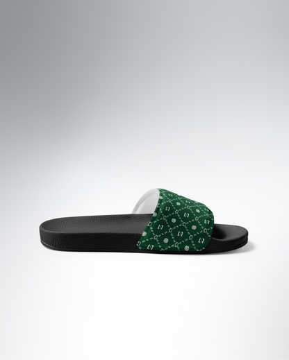 Zayndeellani Men's Monogram Slides - Green