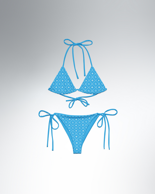 Zayndeellani Monogram Bikini - Light Blue