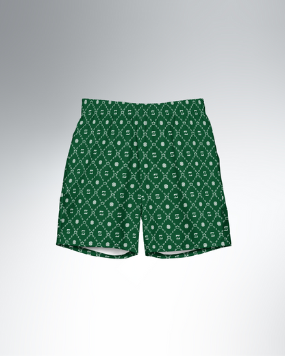 Zayndeellani Men's Monogram Swim Shorts Green