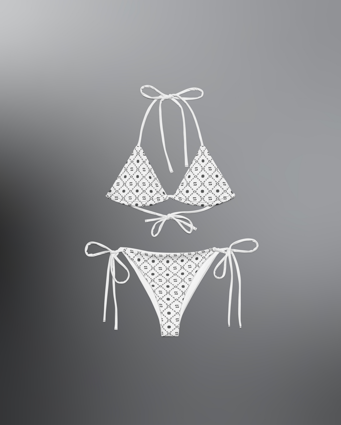 Zayndeellani Monogram Bikini - White