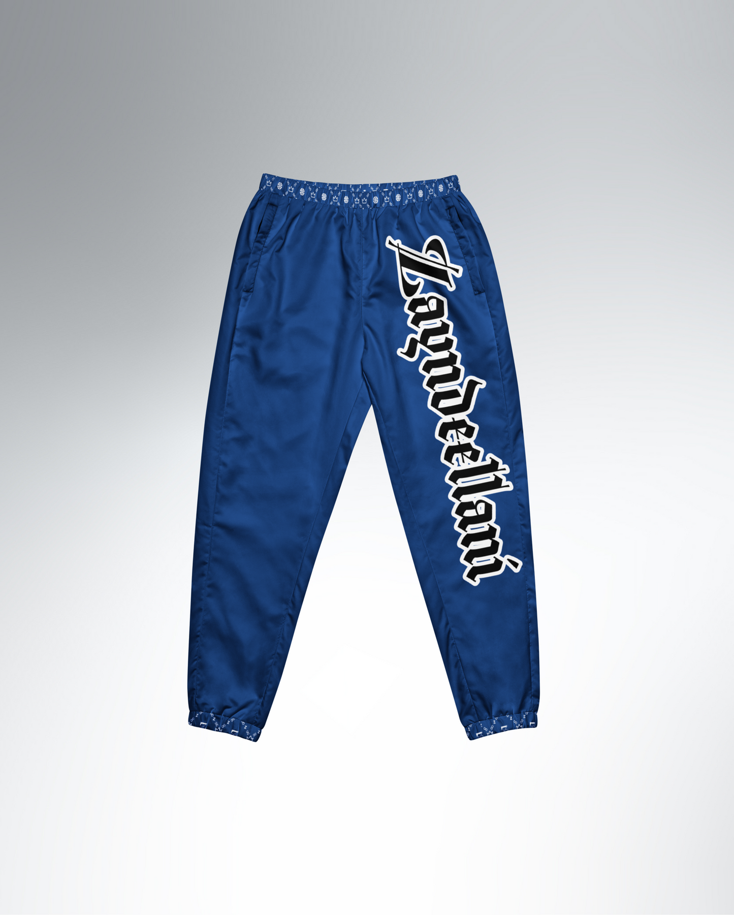 Zayndeellani Monogram Spell-out Track Pants - Blue