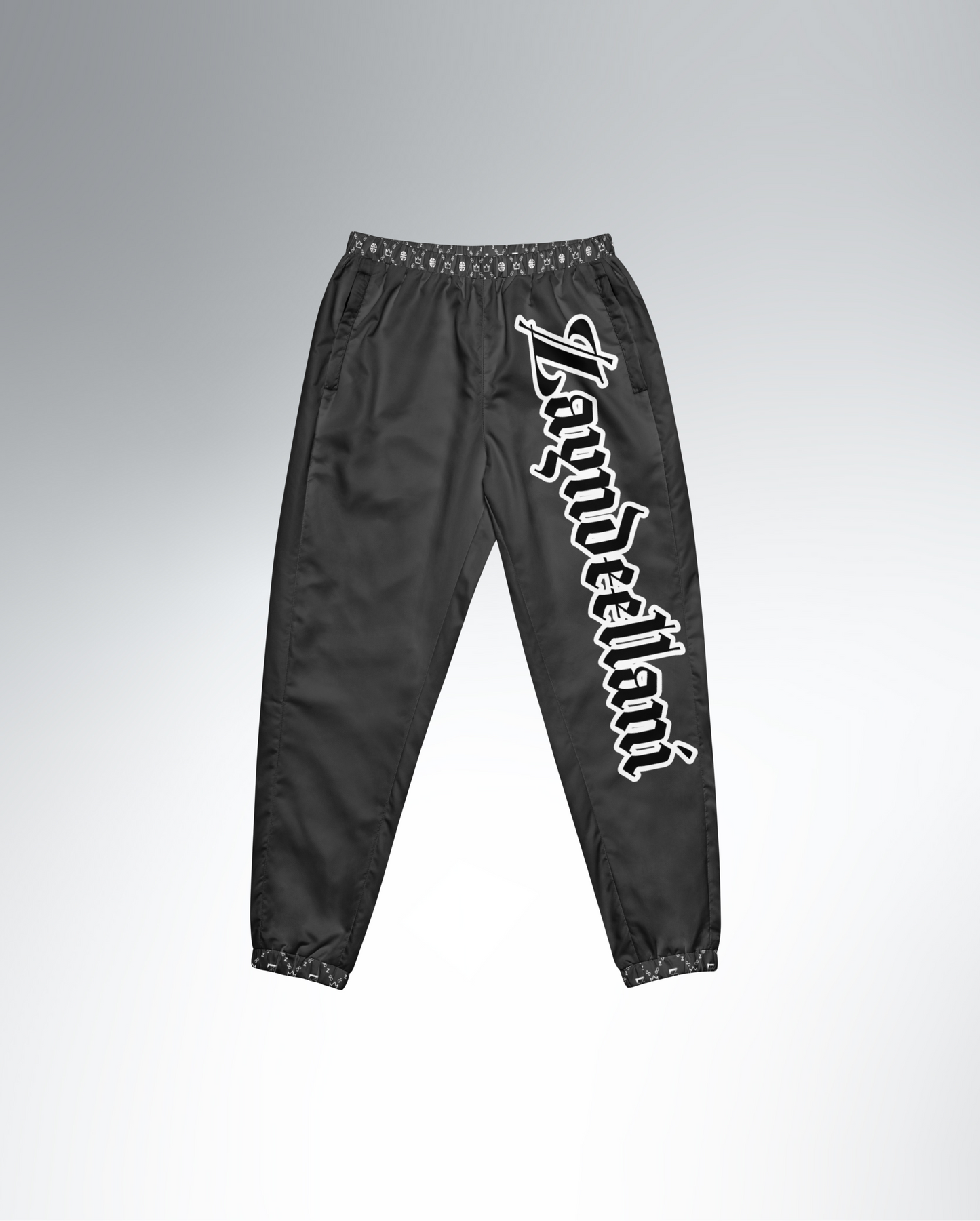 Zayndeellani Monogram Spell-out Track Pants - Grey