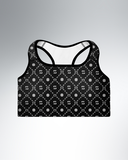 Zayndeellani Monogram Sports Bra Black