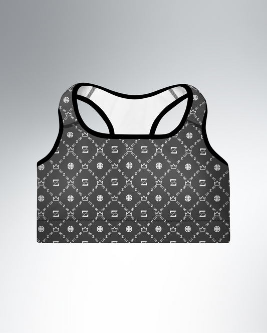 Zayndeellani Monogram Sports Bra Grey