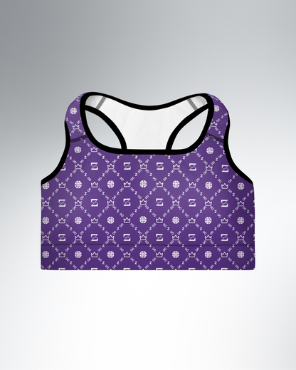 Zayndeellani Monogram Sports Bra Purple