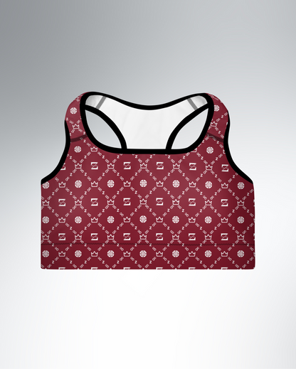 Zayndeellani Monogram Sports Bra Red