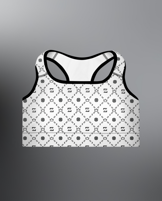 Zayndeellani Monogram Sports Bra White