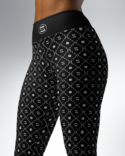 Zayndeellani Monogram Yoga Leggings - Black