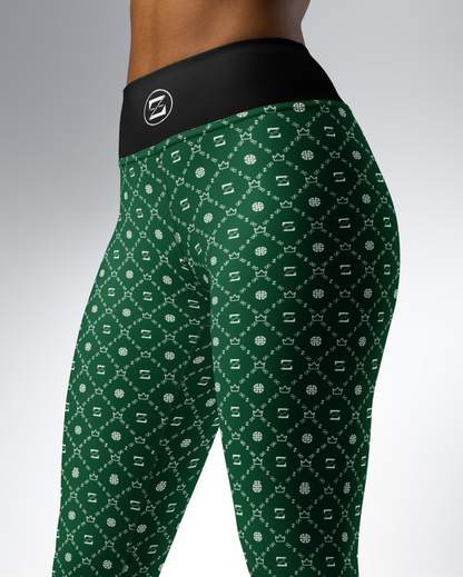 Zayndeellani Monogram Yoga Leggings - Green