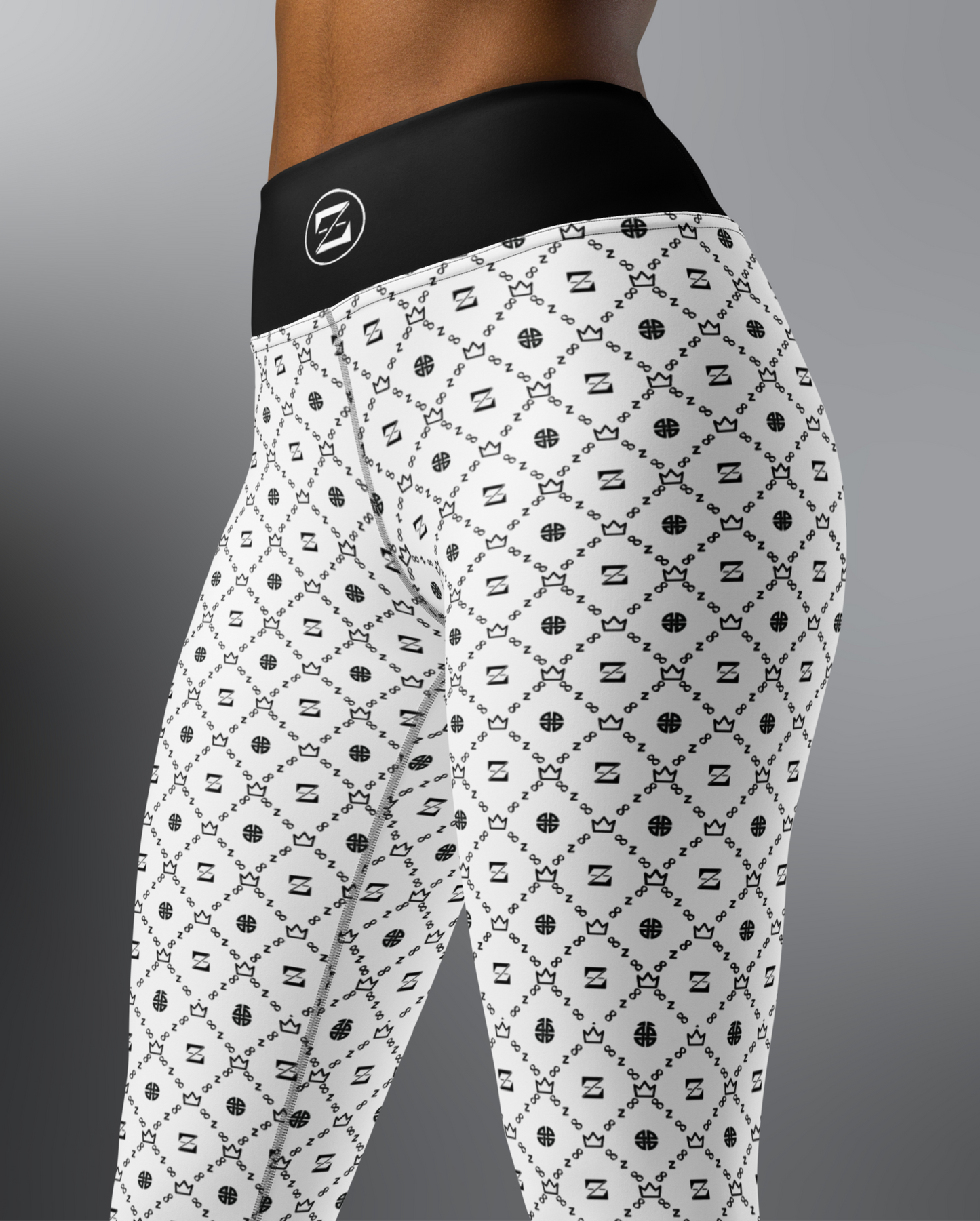 Zayndeellani Monogram Yoga Leggings - White