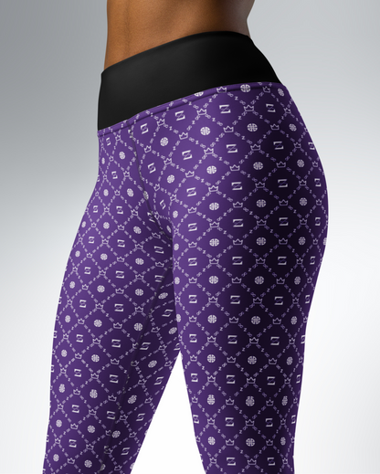 Zayndeellani Monogram Yoga Leggings Blank Belt - Purple