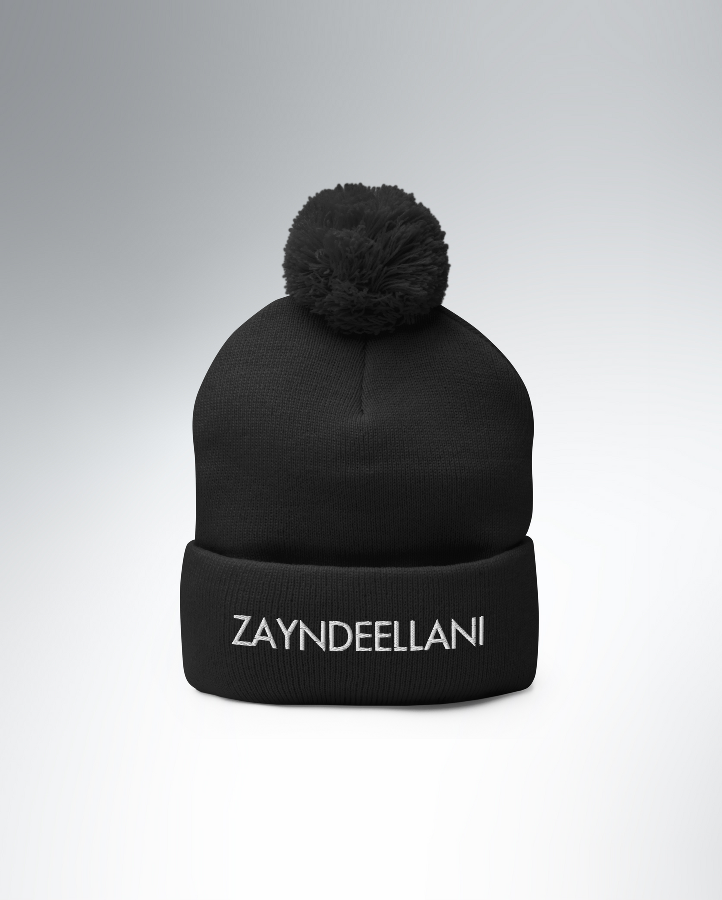 Zayndeellani Spell-out Pom-Pom Beanie