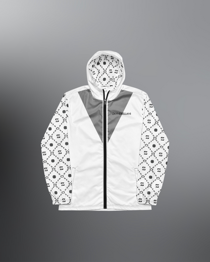 Zayndeellani Monogram Sleeved Windbreaker - White