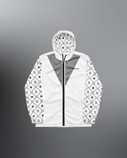 Zayndeellani Monogram Sleeved Windbreaker - White