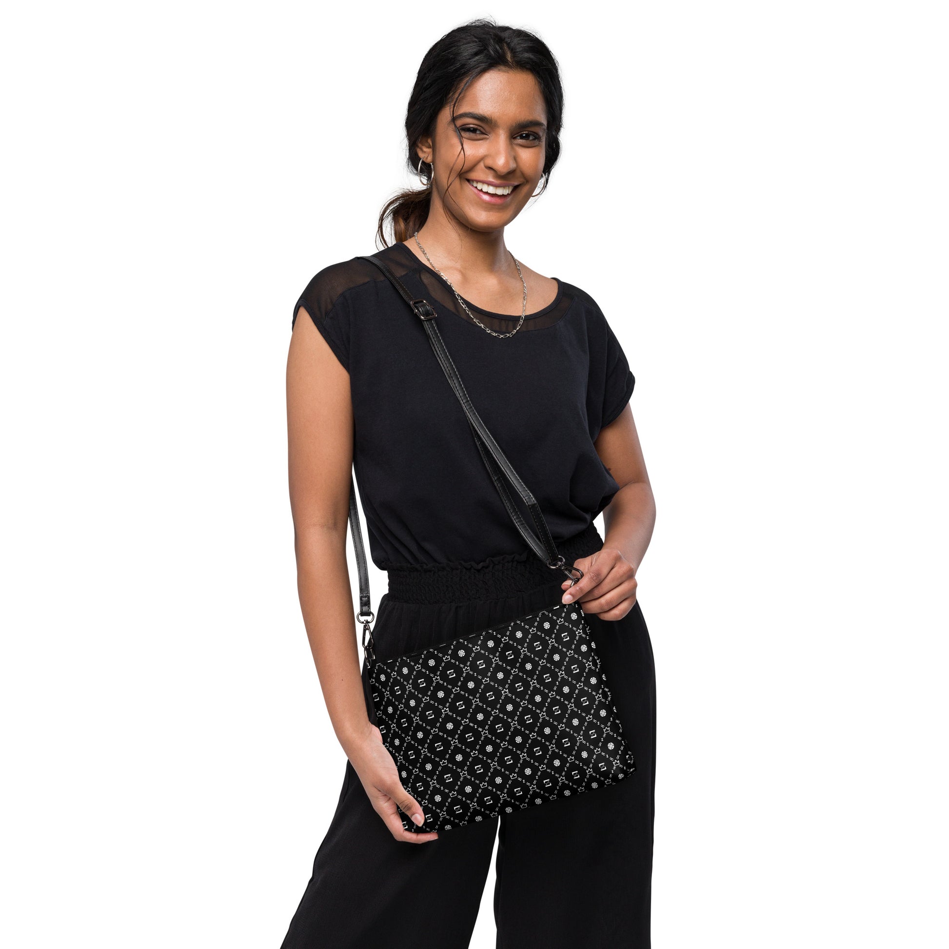 Zayndeellani Monogram Crossbody Bag Black - Zayndeellani