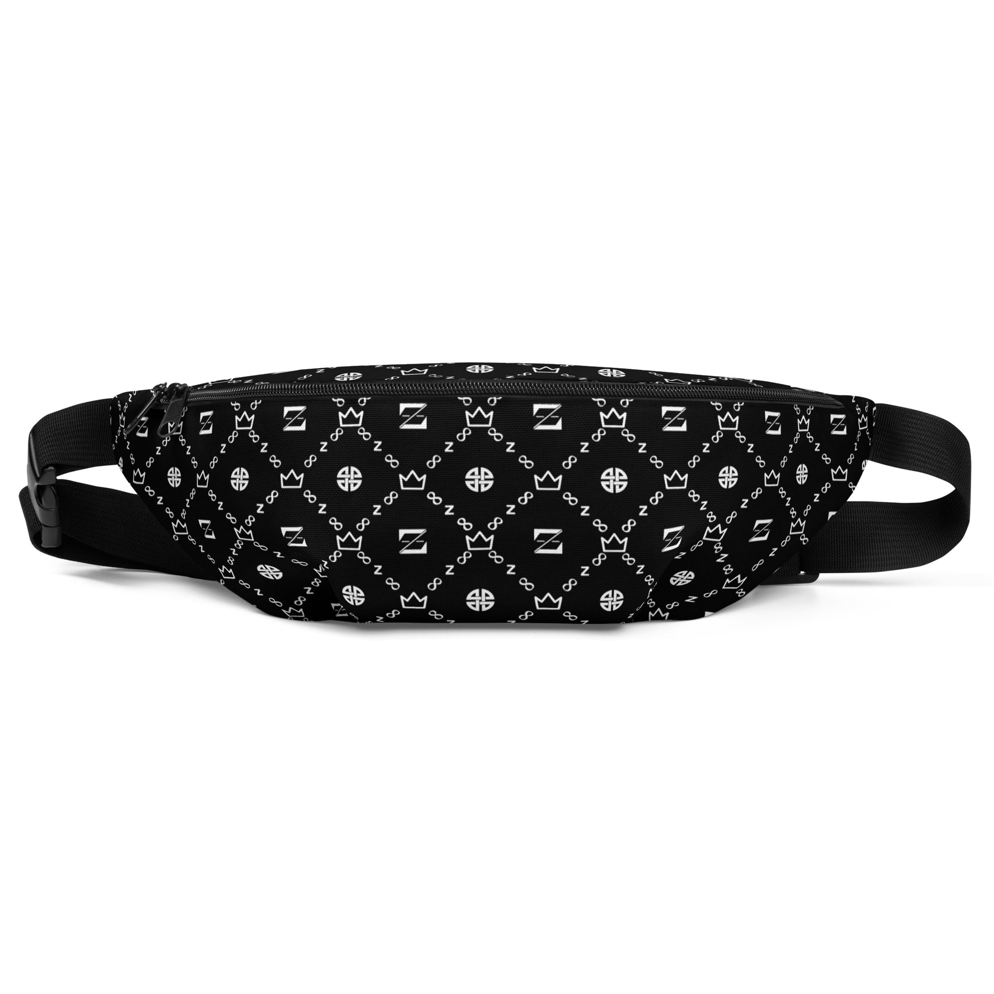 Zayndeellani Black All-Out Monogram Fanny Pack - Zayndeellani