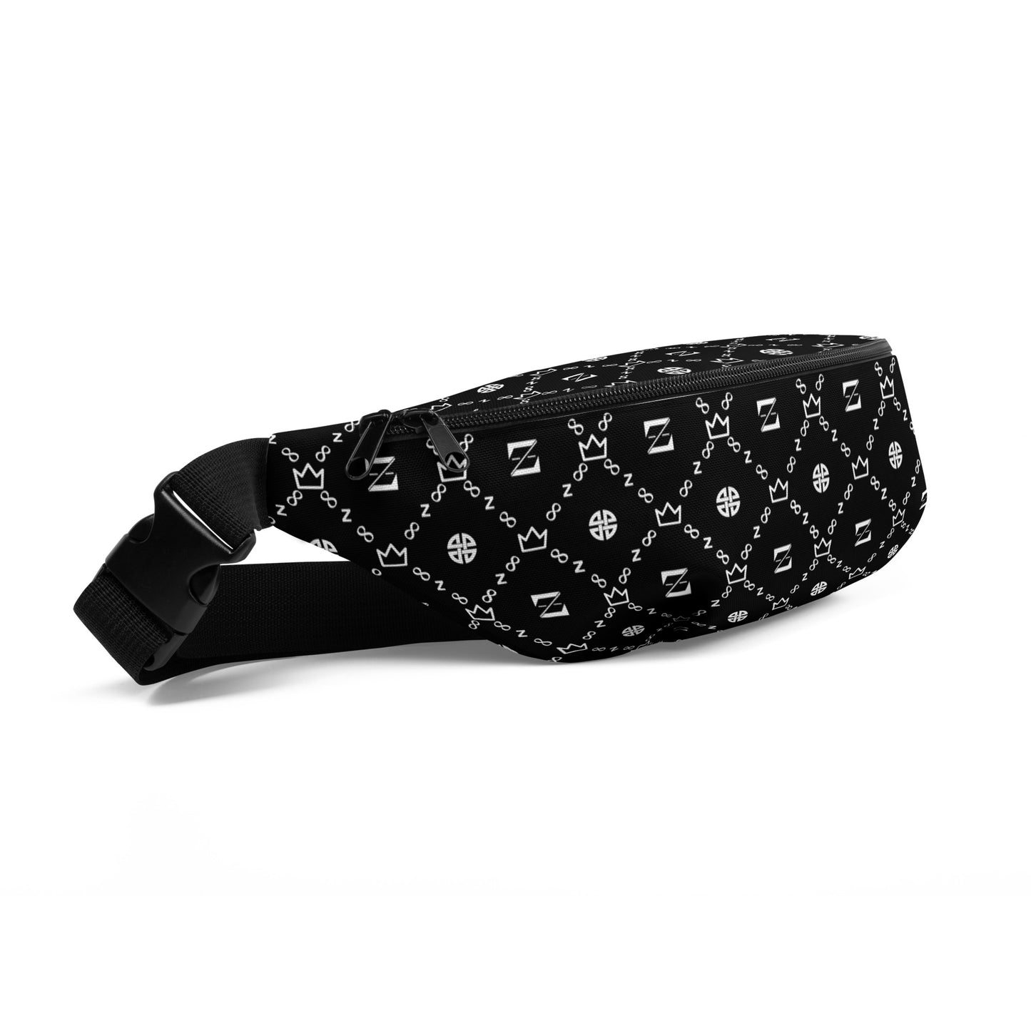 Zayndeellani Black All-Out Monogram Fanny Pack - Zayndeellani