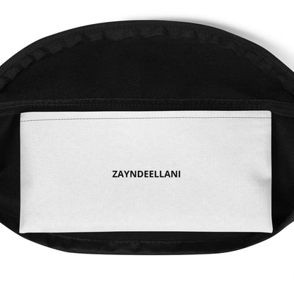 Zayndeellani White All-Out Monogram Fanny Pack - Zayndeellani