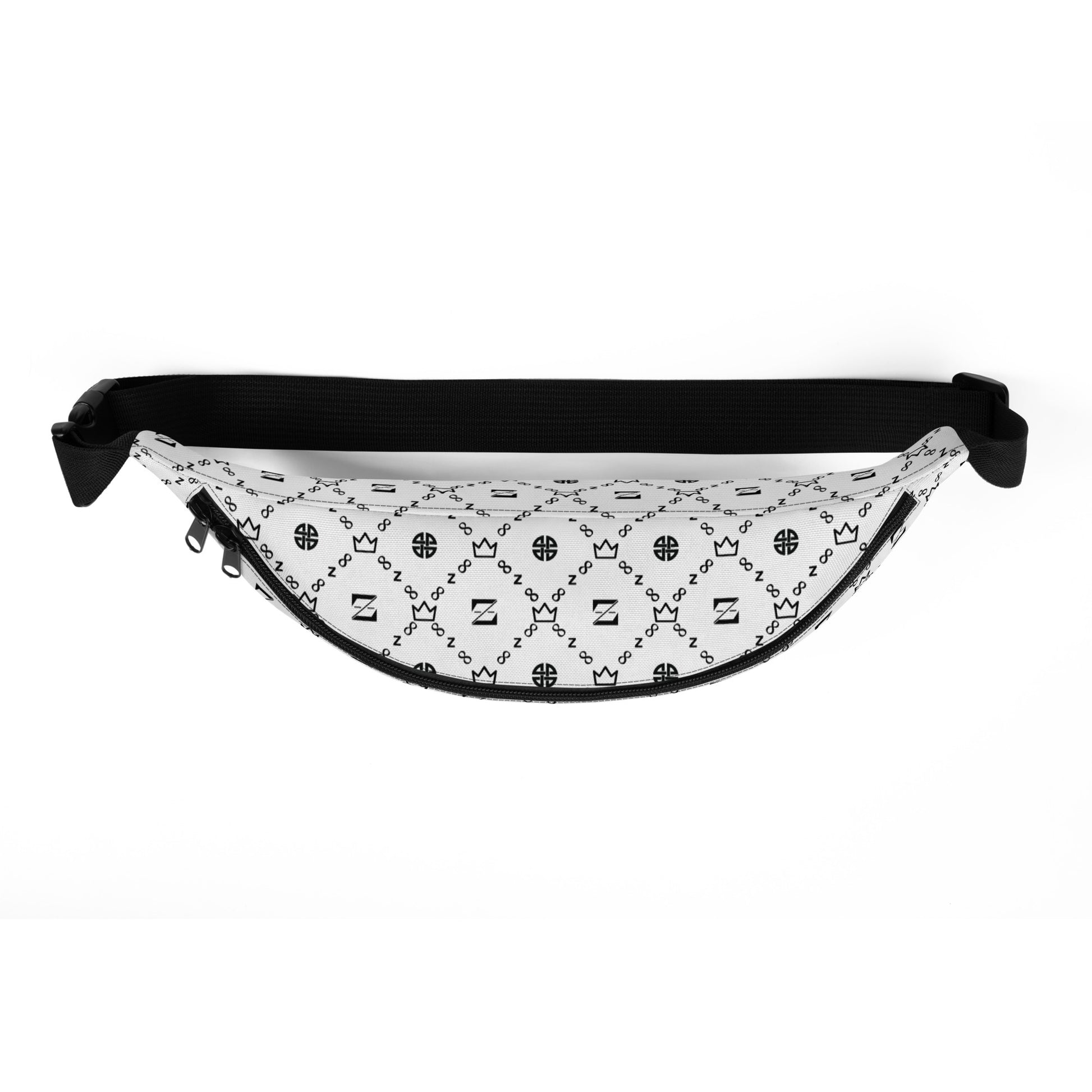 Zayndeellani White All-Out Monogram Fanny Pack - Zayndeellani