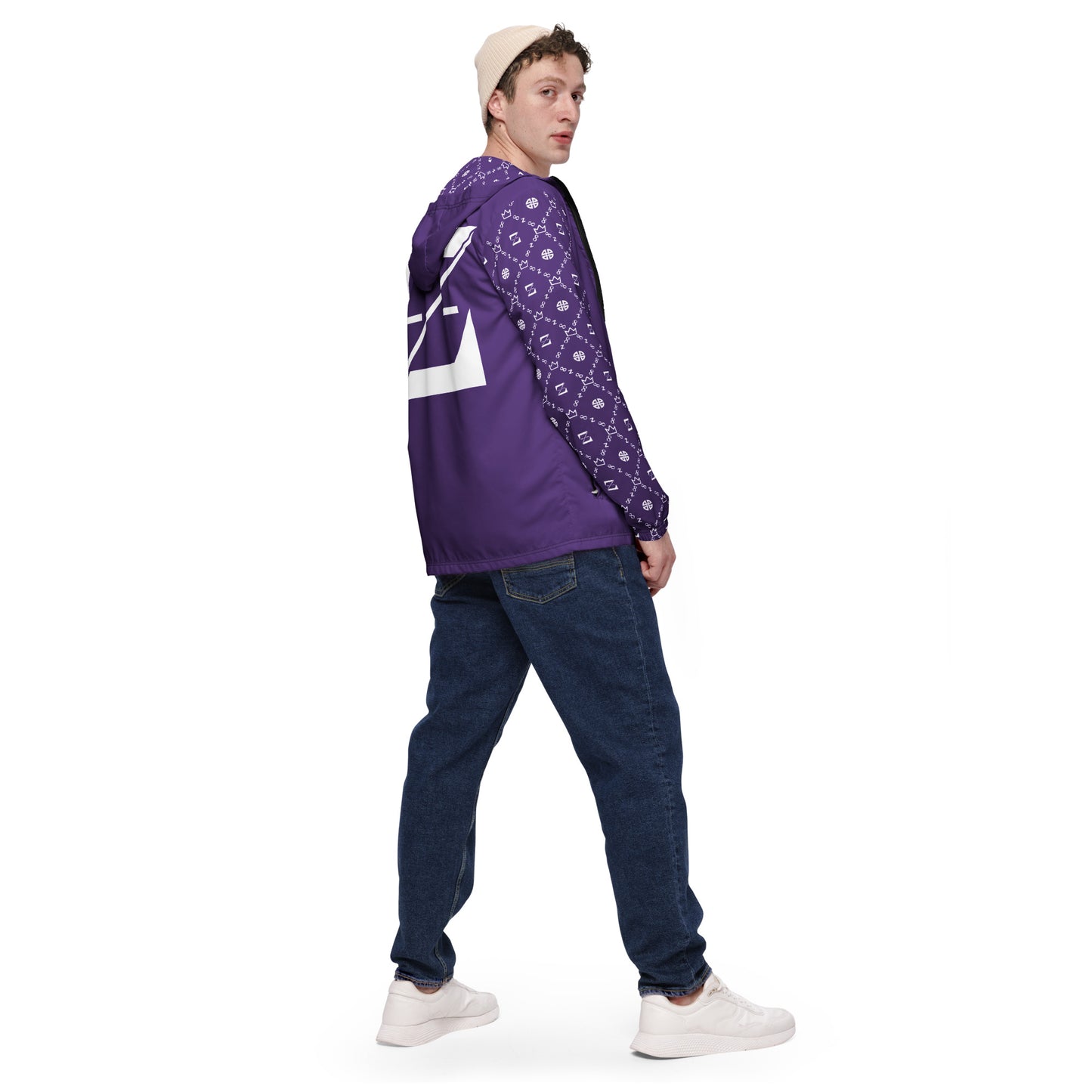 Zayndeellani Monogram Sleeved Windbreaker - Purple - Zayndeellani