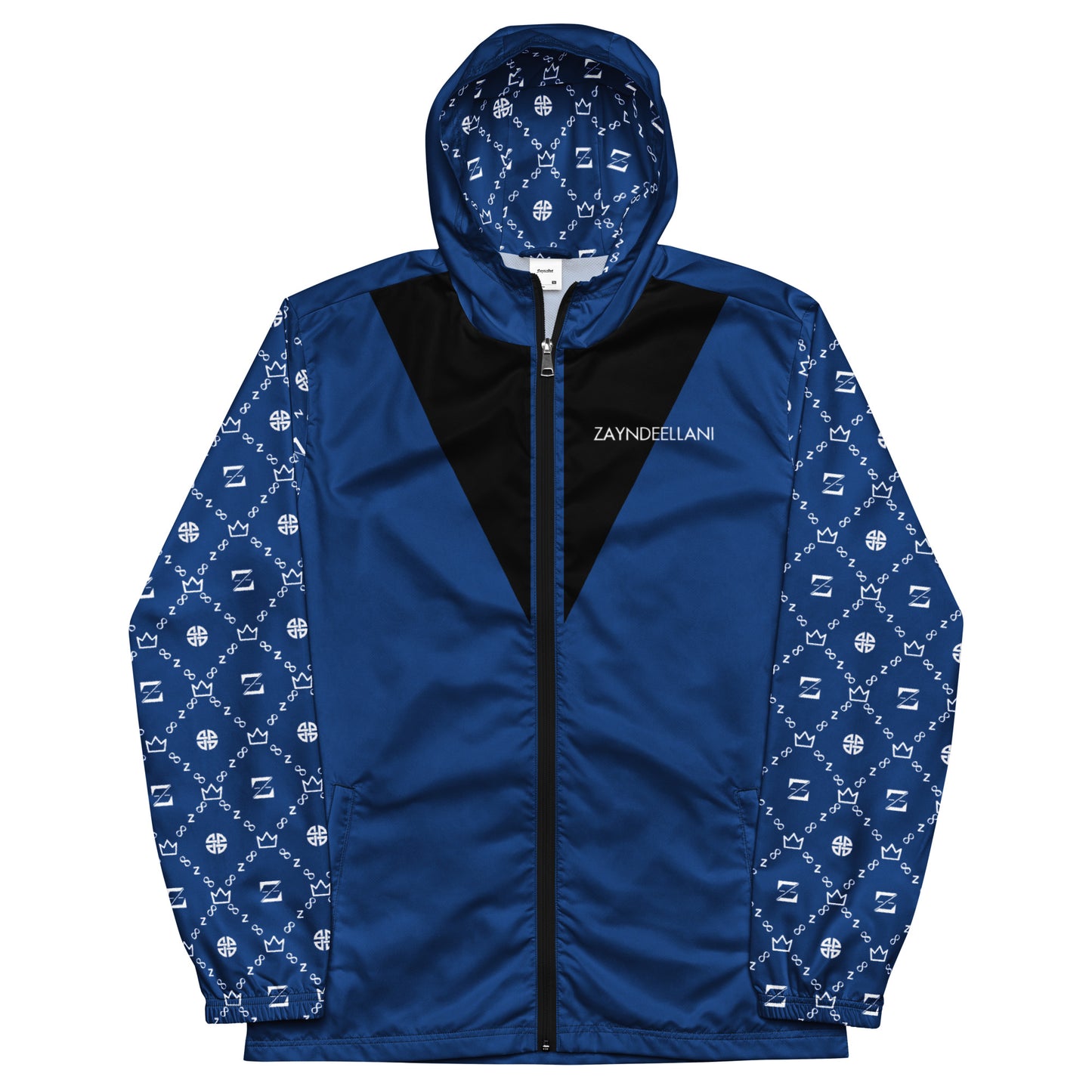 Zayndeellani Monogram Sleeved Windbreaker - Blue - Zayndeellani