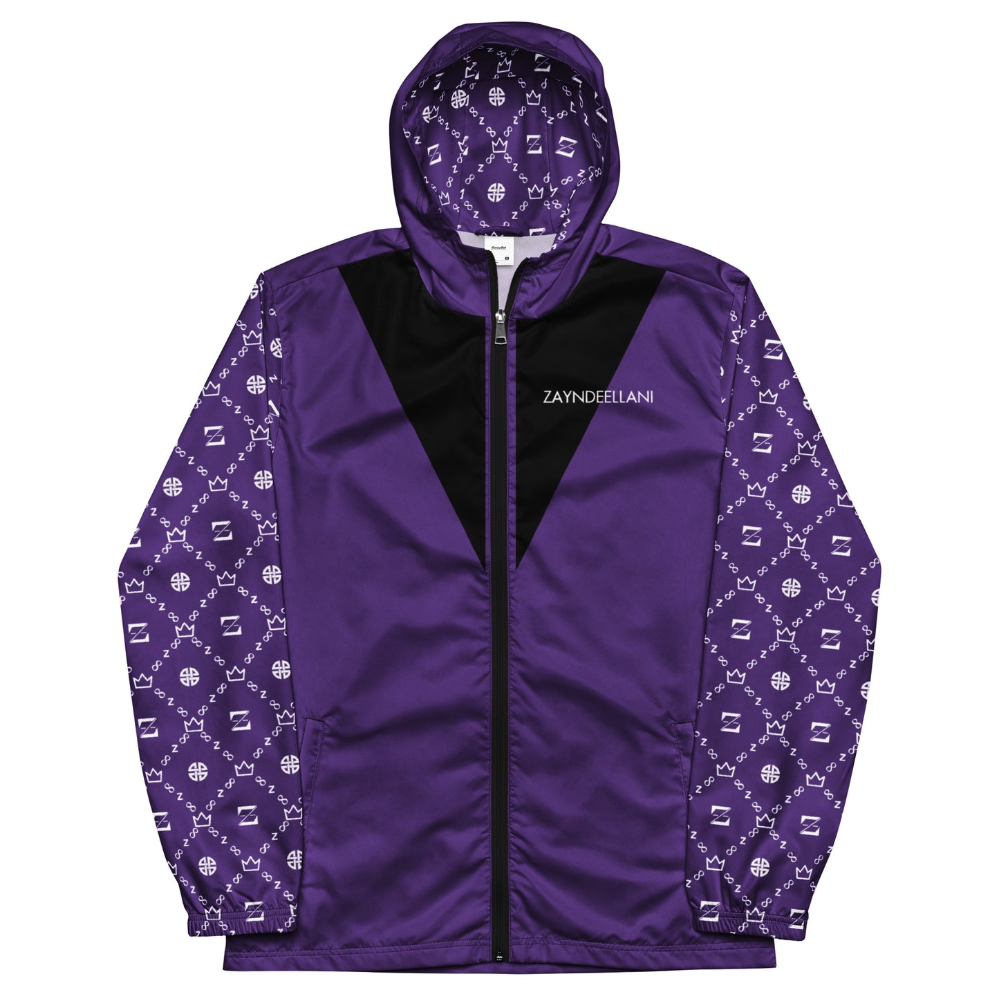 Zayndeellani Monogram Sleeved Windbreaker - Purple - Zayndeellani