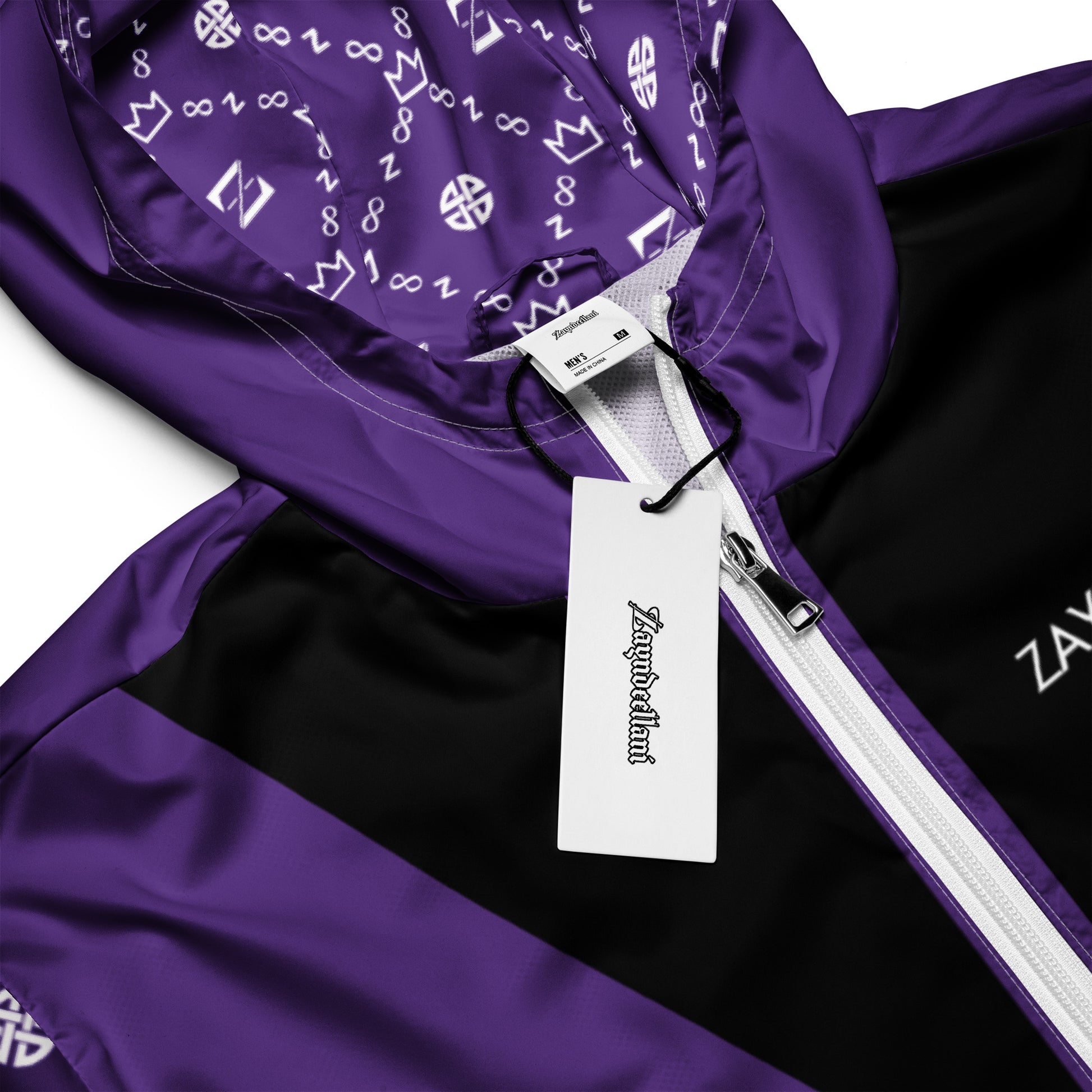 Zayndeellani Monogram Sleeved Windbreaker - Purple - Zayndeellani