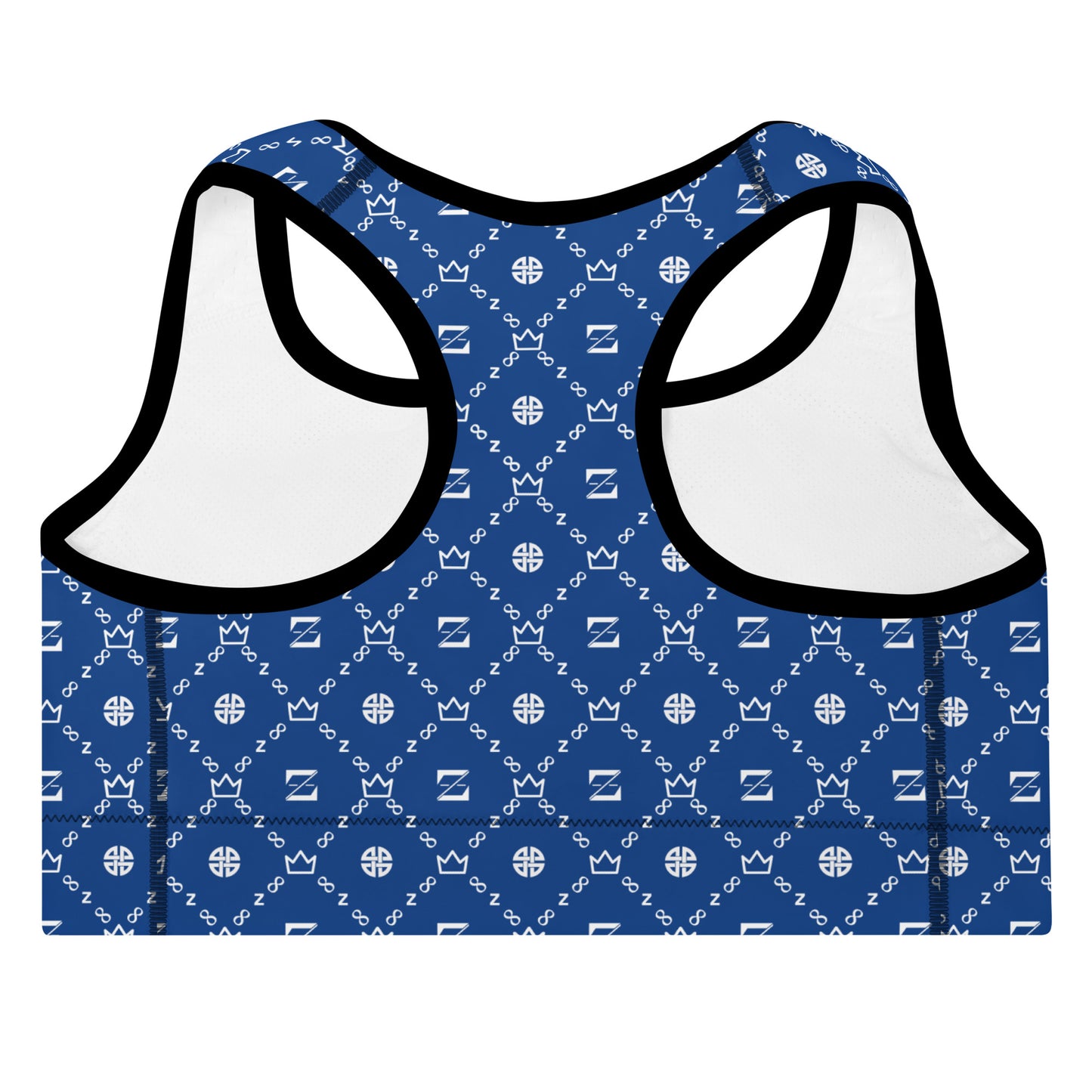 Zayndeellani Monogram Sports Bra Blue - Zayndeellani