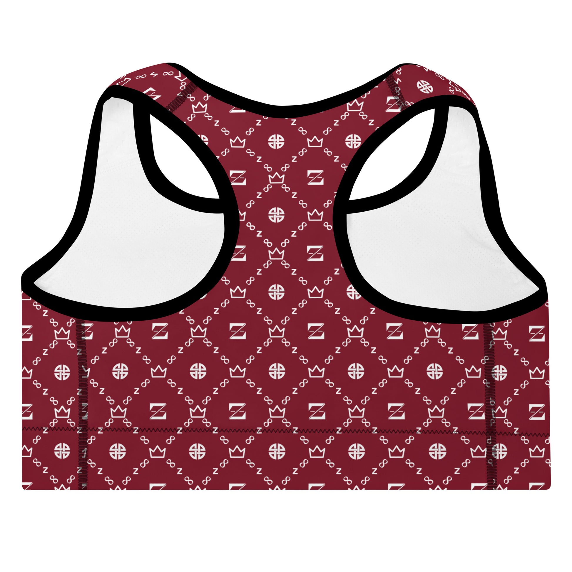 Zayndeellani Monogram Sports Bra Red - Zayndeellani