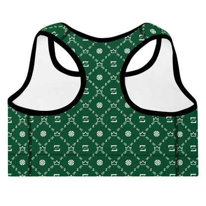 Zayndeellani Monogram Sports Bra Green - Zayndeellani