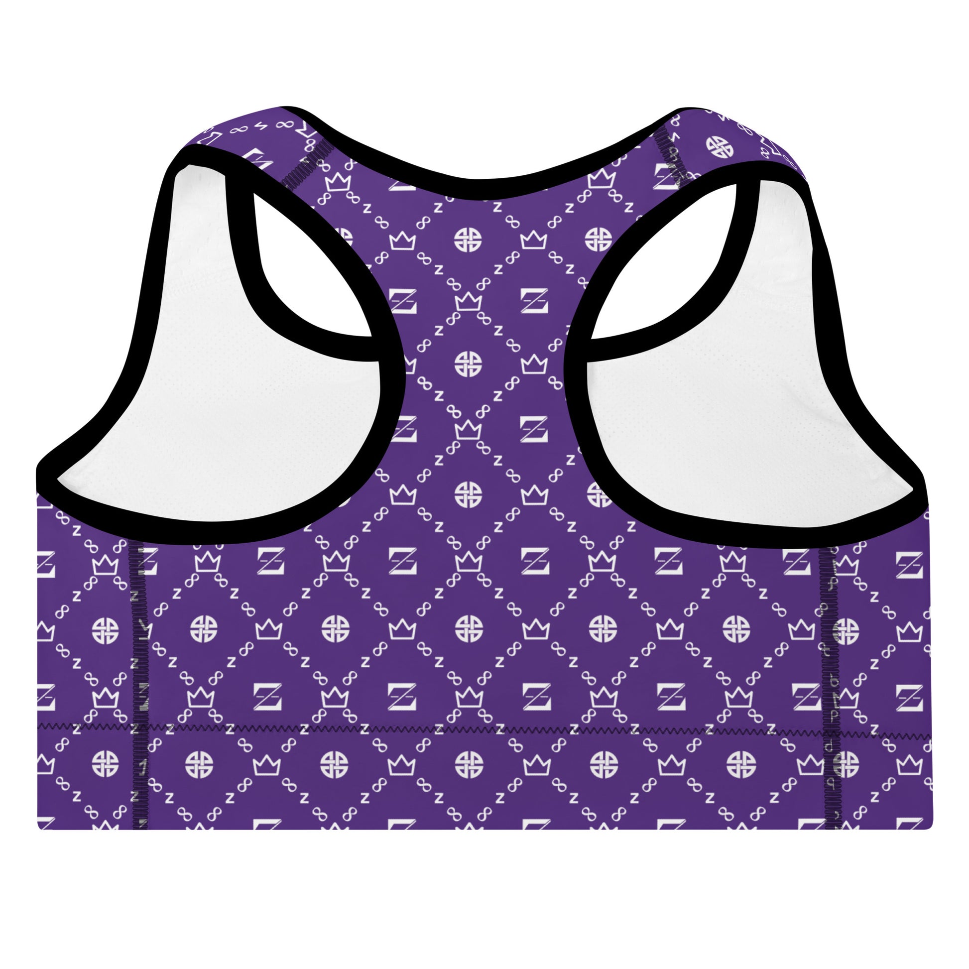 Zayndeellani Monogram Sports Bra Purple - Zayndeellani