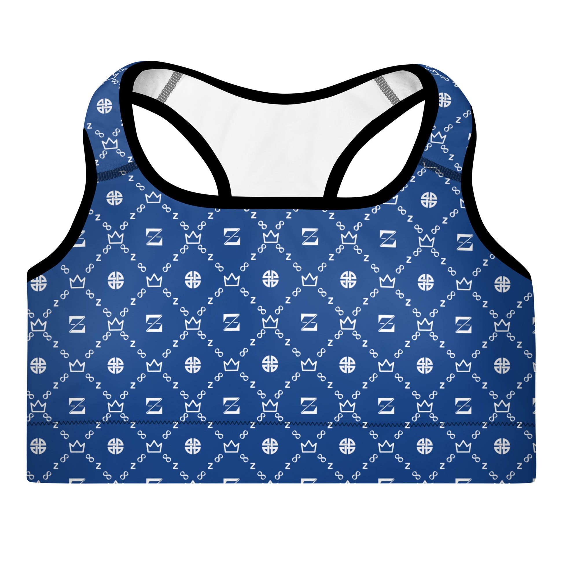 Zayndeellani Monogram Sports Bra Blue - Zayndeellani