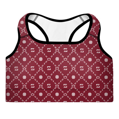 Zayndeellani Monogram Sports Bra Red - Zayndeellani