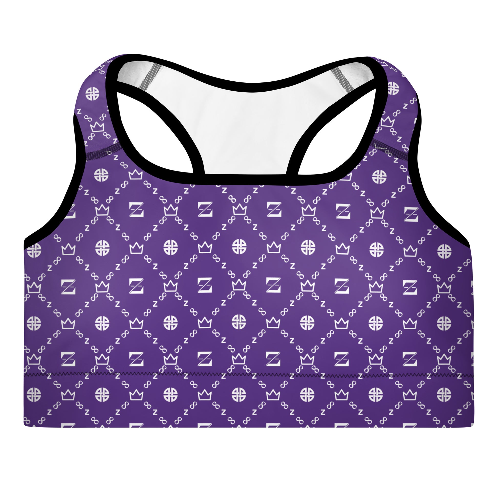 Zayndeellani Monogram Sports Bra Purple - Zayndeellani