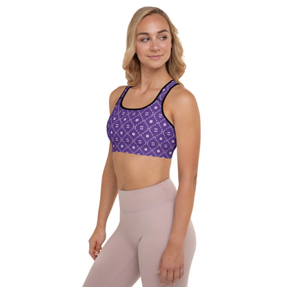 Zayndeellani Monogram Sports Bra Purple - Zayndeellani