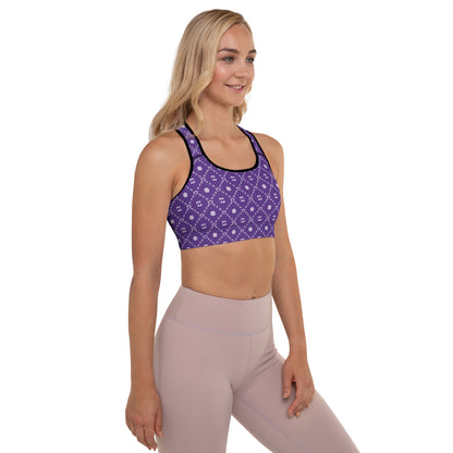 Zayndeellani Monogram Sports Bra Purple - Zayndeellani