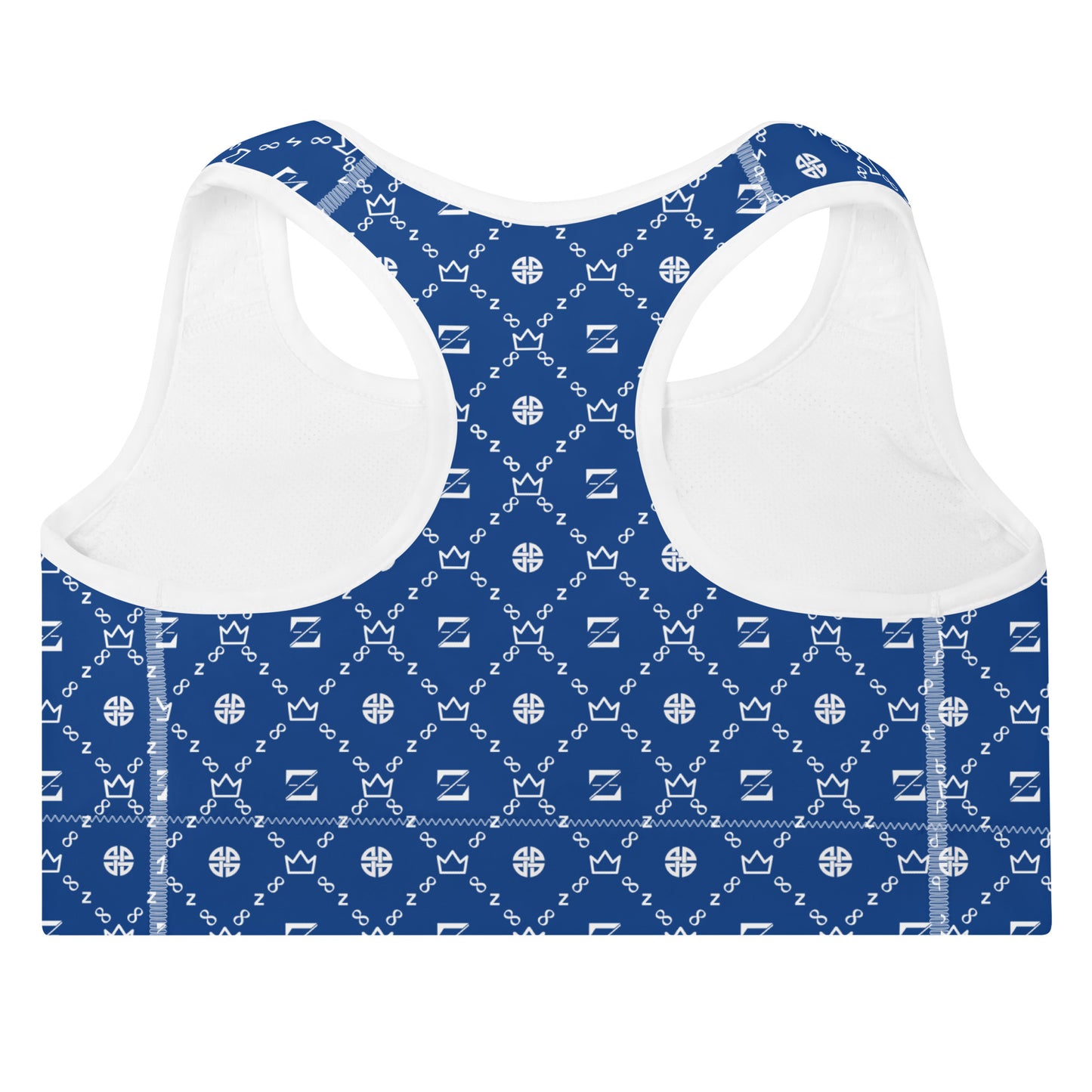 Zayndeellani Monogram Sports Bra Blue - Zayndeellani