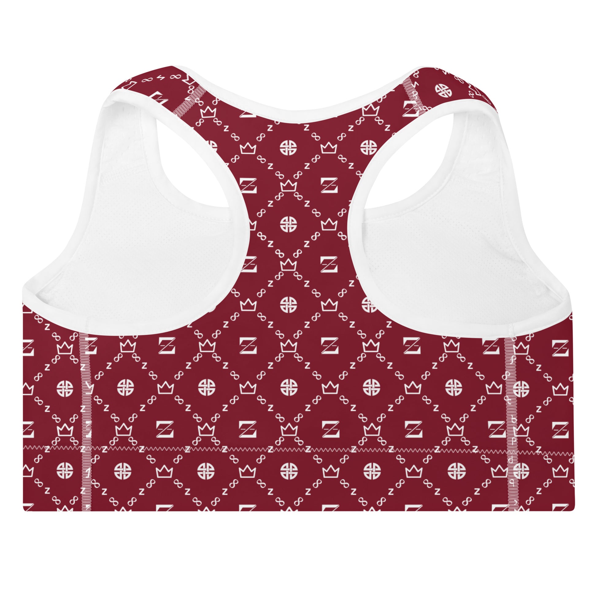 Zayndeellani Monogram Sports Bra Red - Zayndeellani