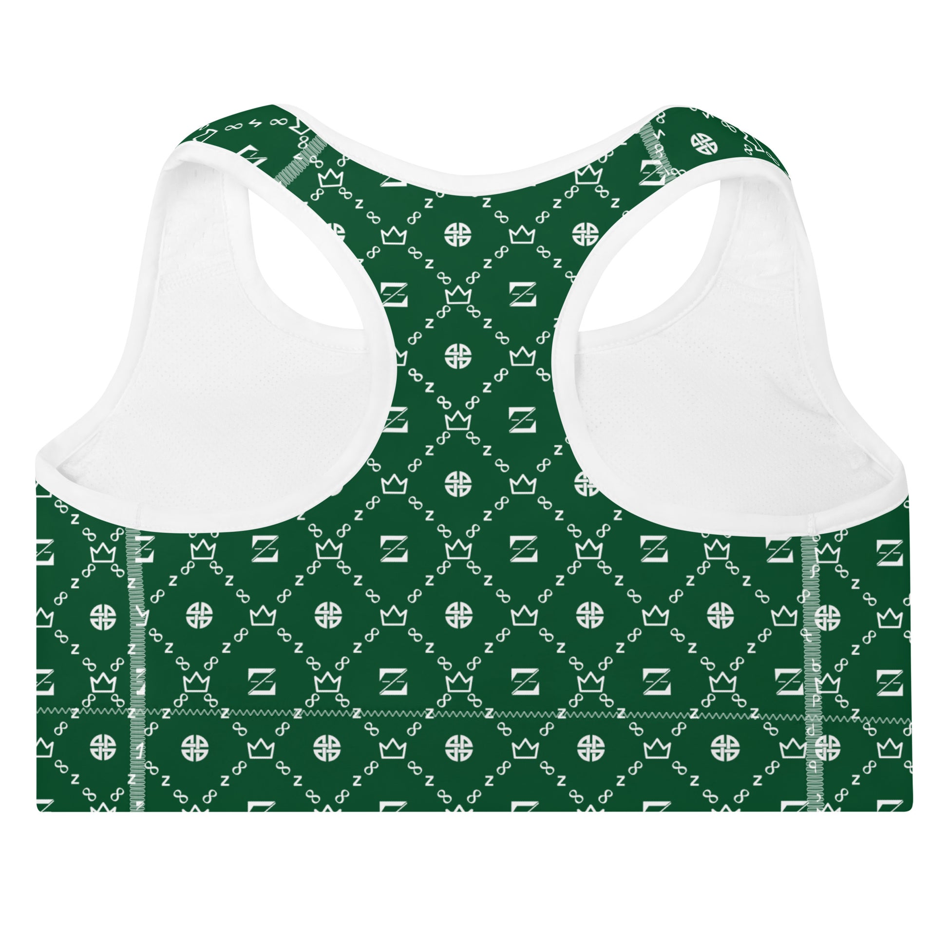 Zayndeellani Monogram Sports Bra Green - Zayndeellani