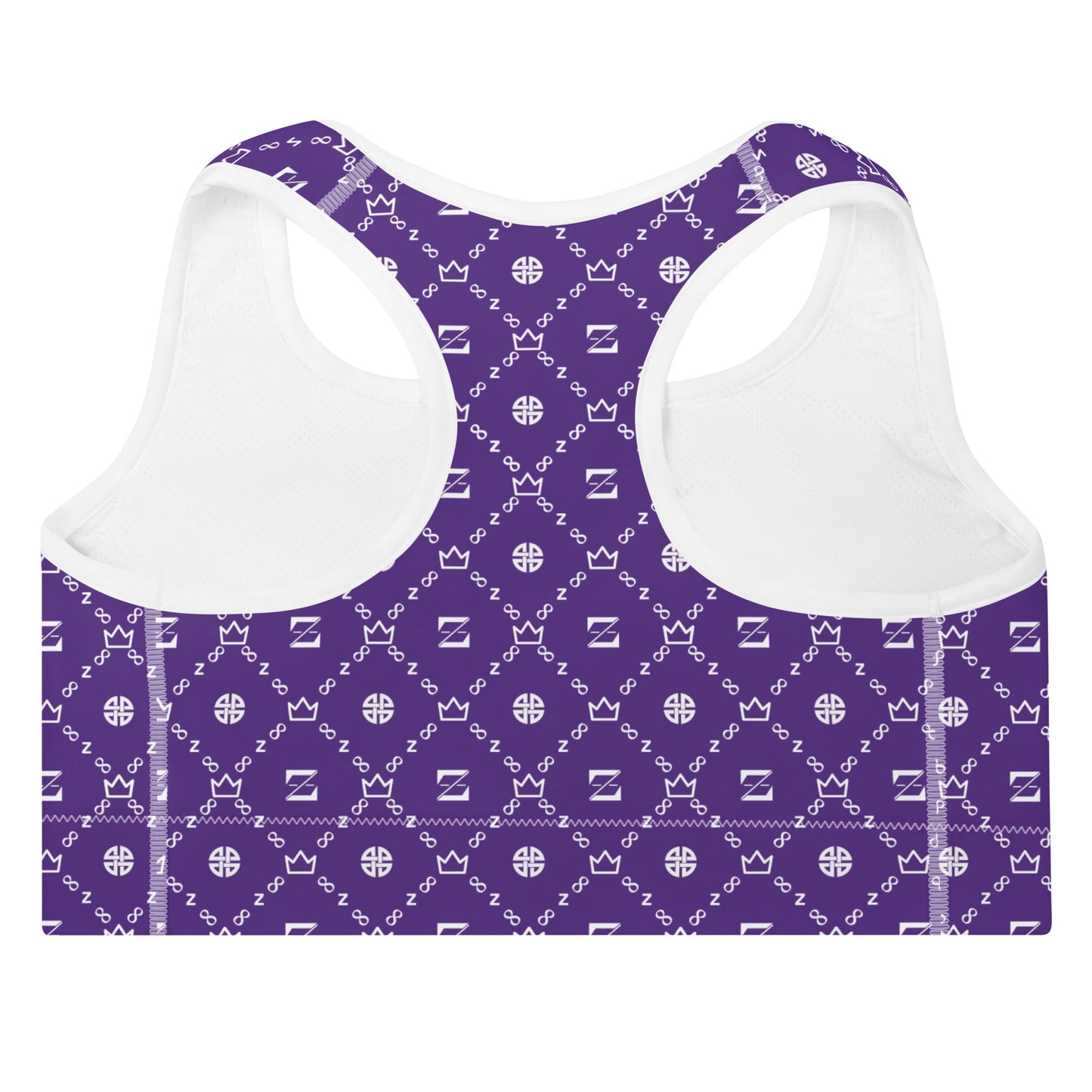 Zayndeellani Monogram Sports Bra Purple - Zayndeellani