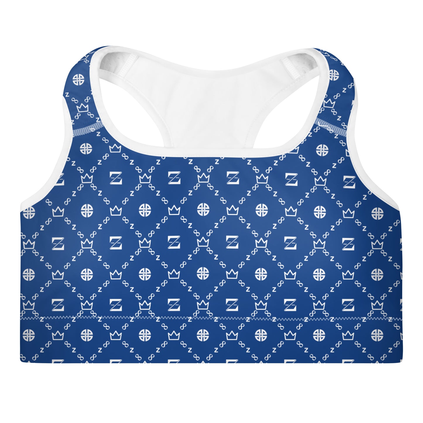 Zayndeellani Monogram Sports Bra Blue - Zayndeellani