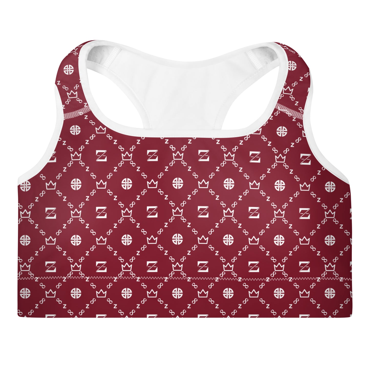 Zayndeellani Monogram Sports Bra Red - Zayndeellani