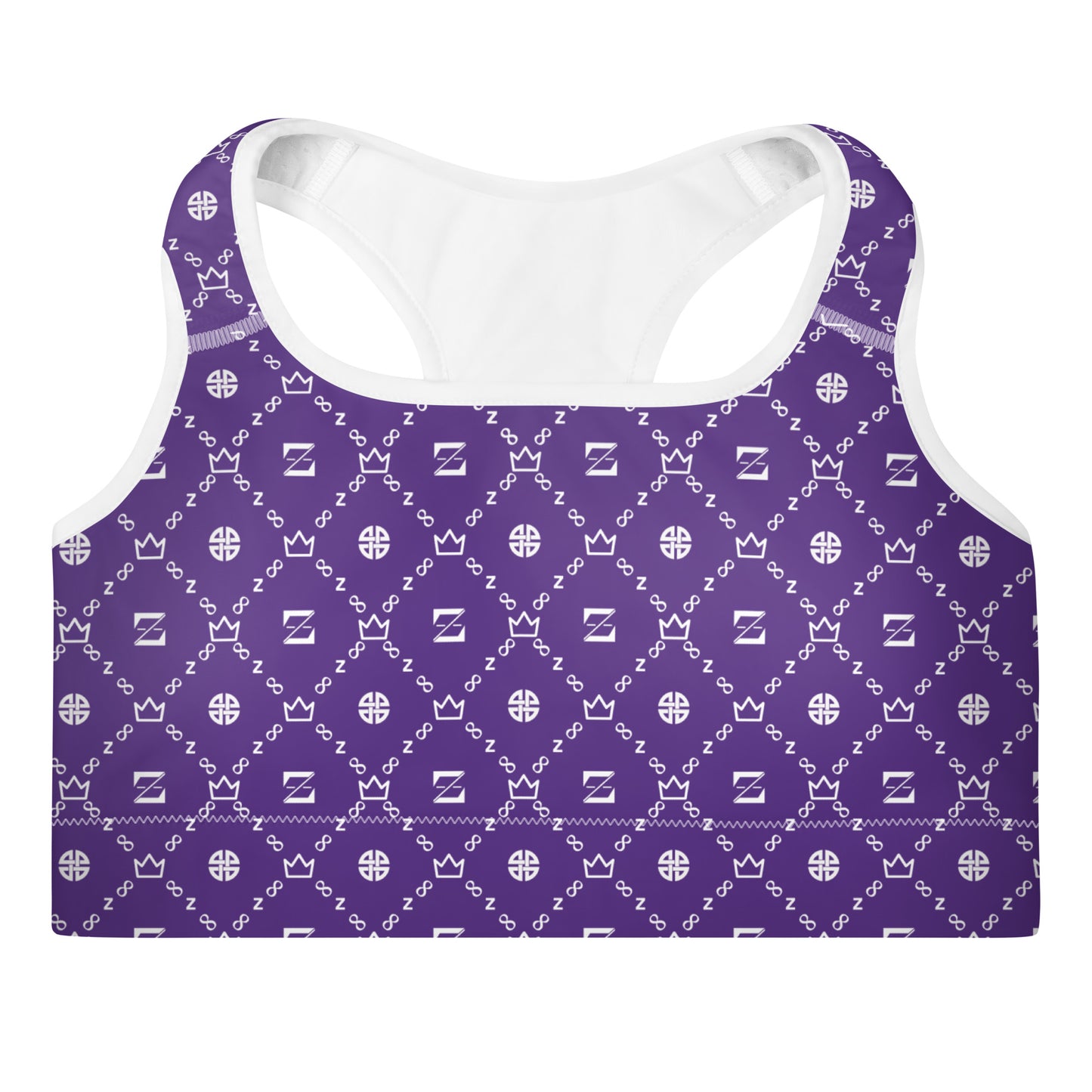 Zayndeellani Monogram Sports Bra Purple - Zayndeellani