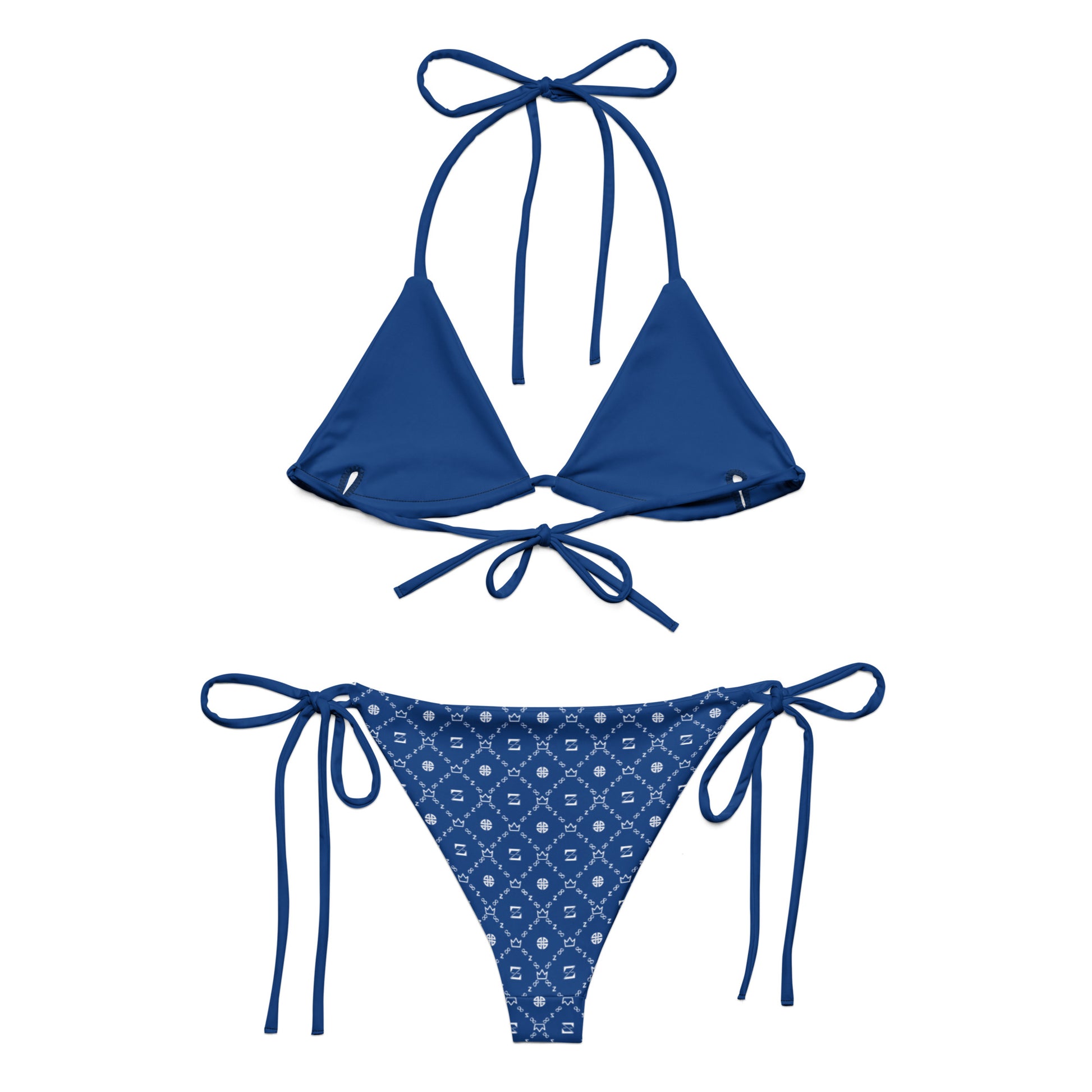 Zayndeellani Monogram Bikini - Blue - Zayndeellani