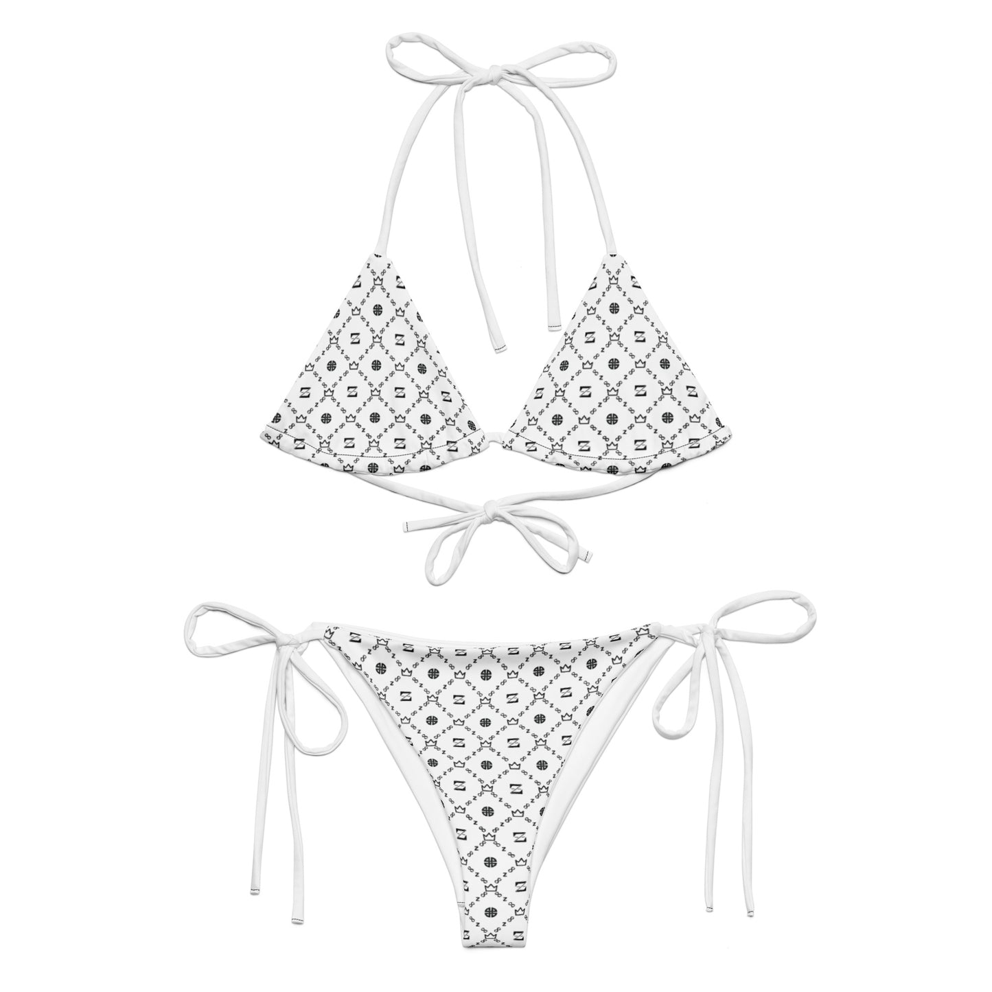 Zayndeellani Monogram Bikini - White - Zayndeellani