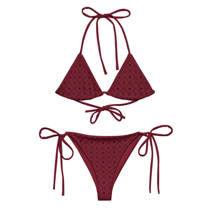 Zayndeellani Monogram Bikini - Burgundy - Zayndeellani