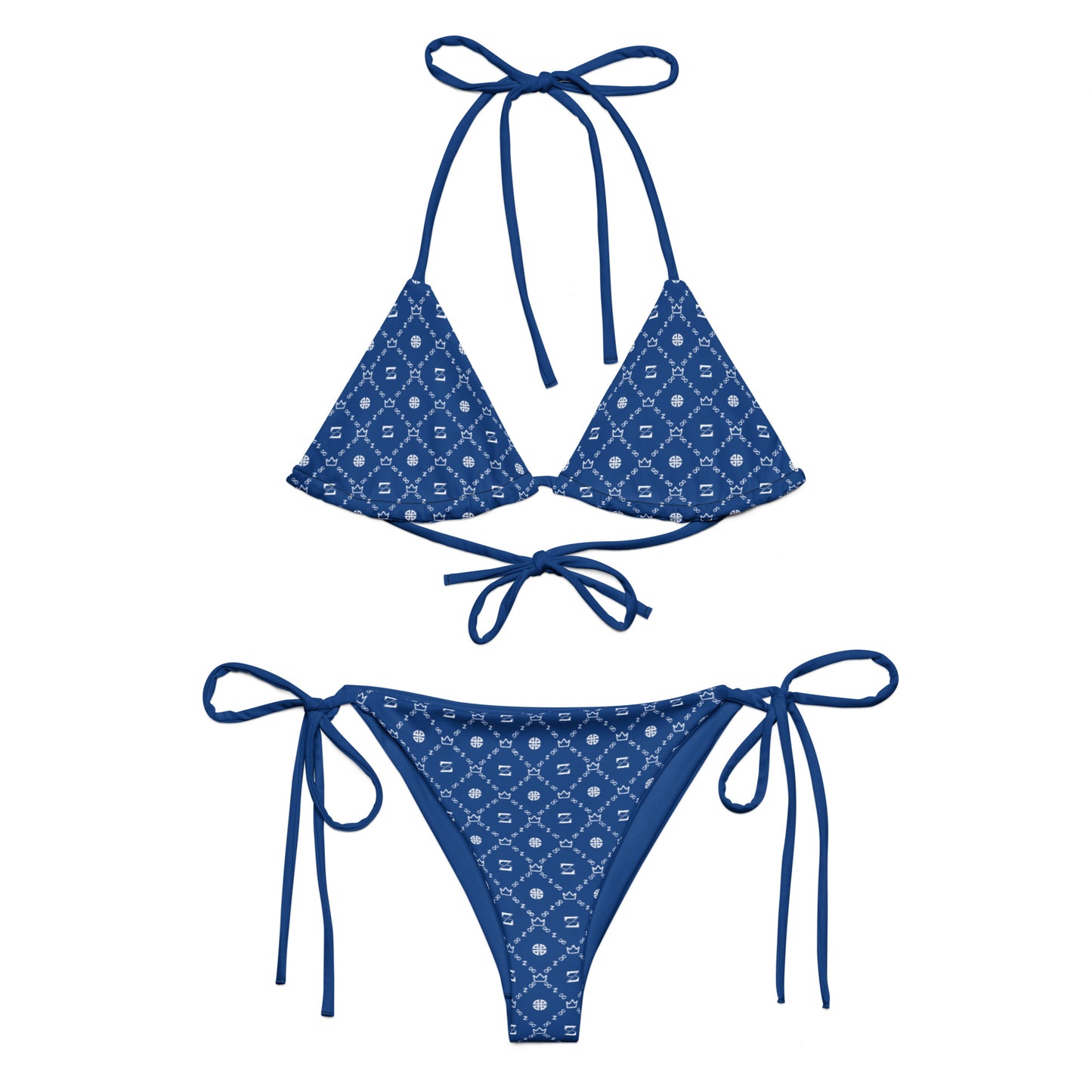 Zayndeellani Monogram Bikini - Blue - Zayndeellani