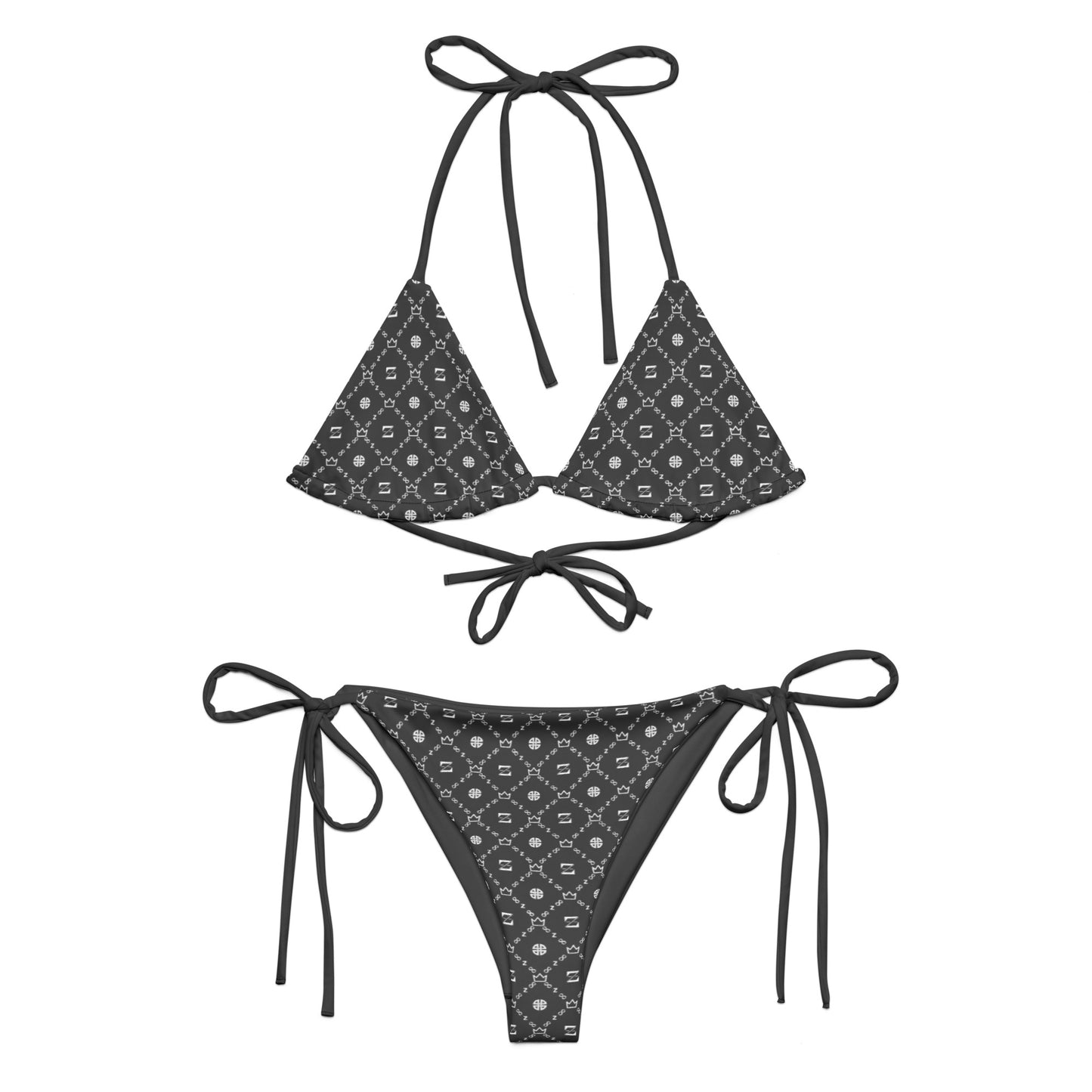 Zayndeellani Monogram Bikini - Grey & White - Zayndeellani